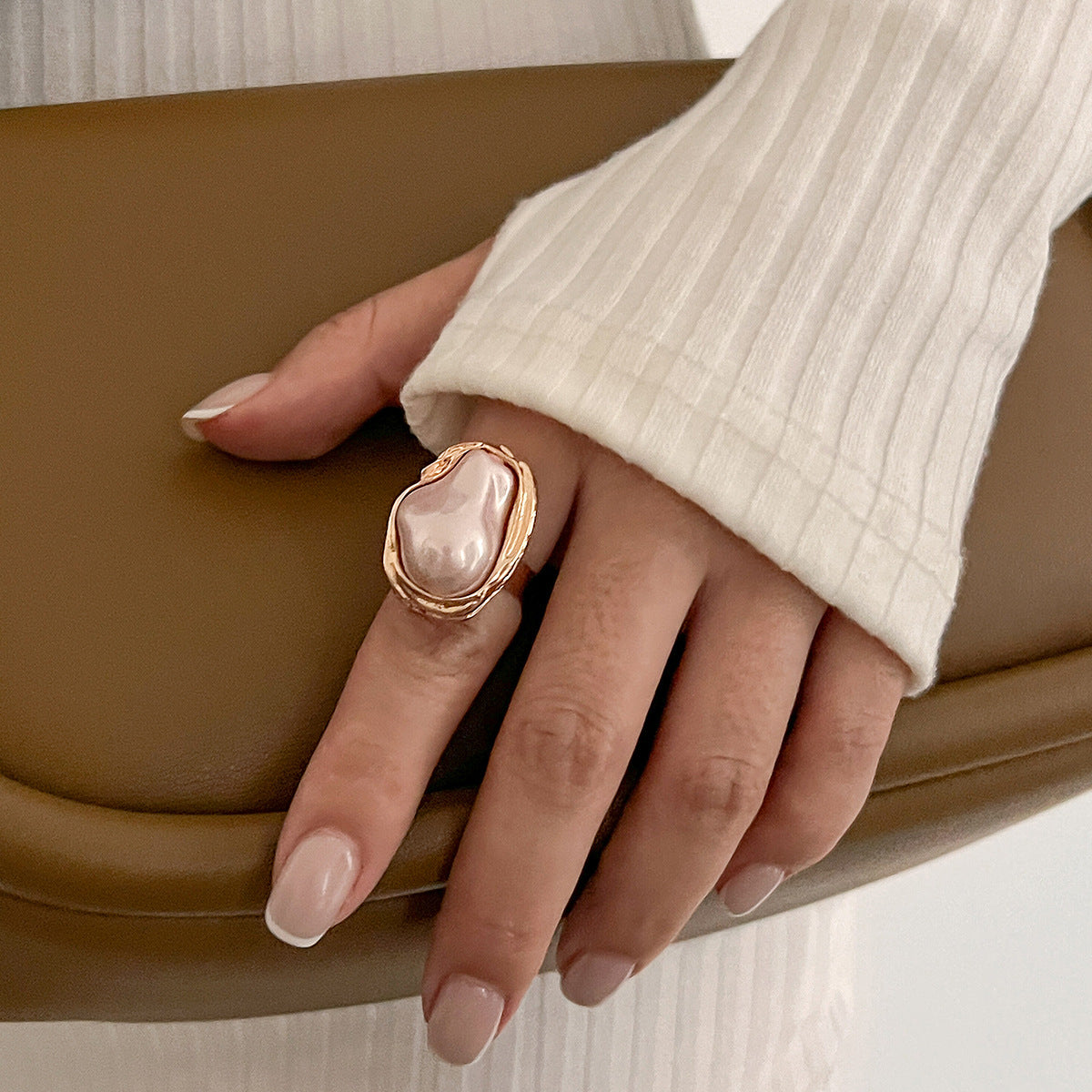 Irregular pearl rings
