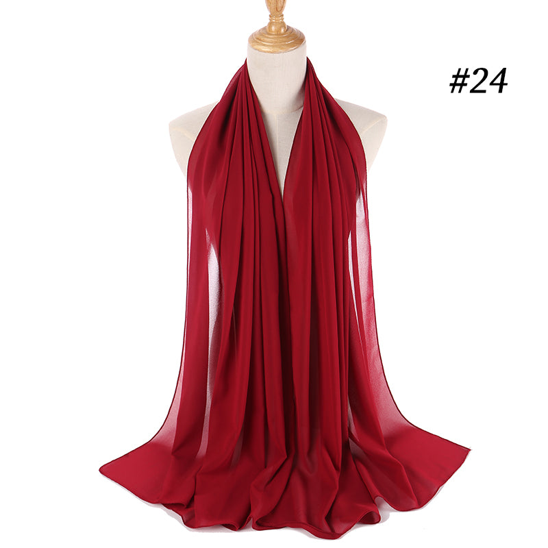 Plain Heavy Chiffon Scarf Hijab